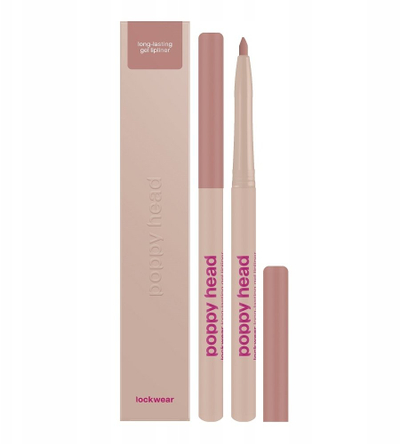 Laps buzësh Poppy Head Lockwear 02 Blush Hour, xhel që zgjat shumë, 0.6g, bezhë e butë