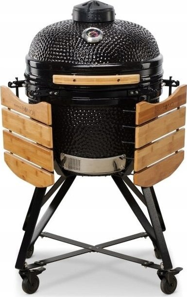 Grill qeramik Kamado BONO Media Classic, 20", BBQ smoker dhe furrë, i zi