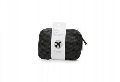 Organizues valixhesh TRUNK Travel Packing Cubes, set 3 copë, rrjetë frymëmarrëse, i zi