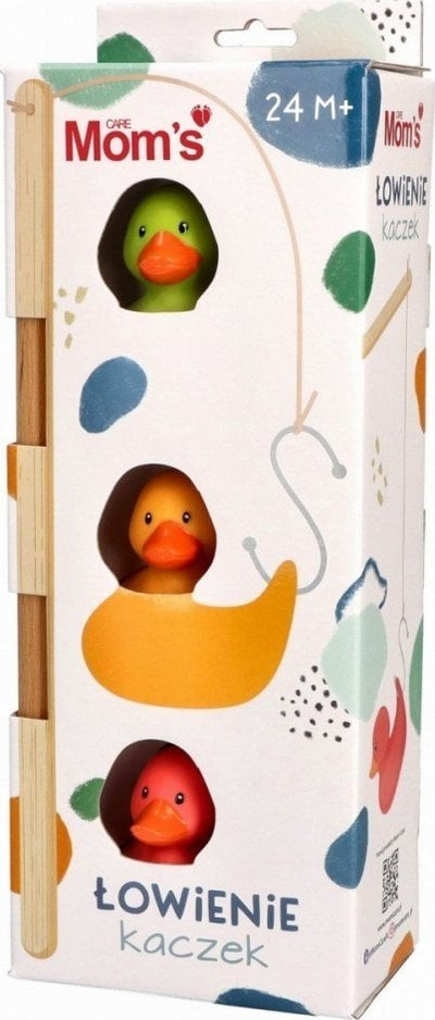 Lodër banjoje për fëmijë Duck Fishing, set me 3 rosakë dhe shkop peshkimi, shumëngjyrëshe