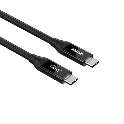 Kabllo USB-C Unitek 4.0, 2m, 100W PD, 40Gbps, e zezë