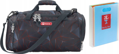 Çantë sporti Step by Step Sports Bag 2 Dragon Drako, me ndarje për këpucë, për kalamaj, shumëngjyrëshe