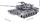 Puzzle metalik 3D Piececool T-90A Tank, model ndërtimi, 12 cm, argjendtë