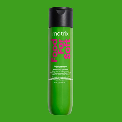 Shampo për flokë të thatë Matrix Food for Soft, me vaj avokado dhe acid hialuronik, 300 ml, transparente