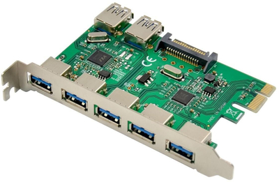 Kartë zgjeruese USB Microconnect MC-USB3.0-ST610, PCI Express, USB 3.0, jeshile