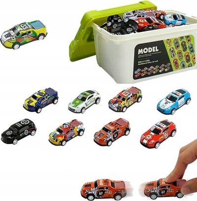 Set lodrash me makina garash, 40 copa, me mekanizëm pull back, shumëngjyrëshe
