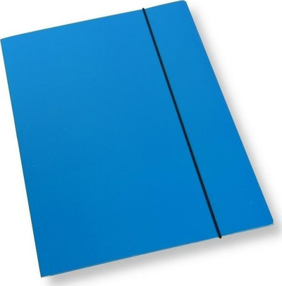 Dosje A4 me lastik Office Products, 350 g/m², pako 10 copë, blu