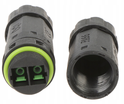 Kuti mbyllëse fibër optike PUH, 2x SC APC, IP68, e zezë