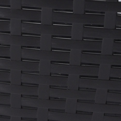 Shportë plastike për rroba Rattan me doreza, e zezë