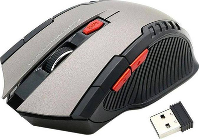 Maus gaming optik wireless, 1600 DPI, USB, argjendtë