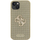 Futrollë Guess GUHCP15SPSP4LGD për iPhone 15 6.1", Perforated 4G Glitter, ngjyrë gold