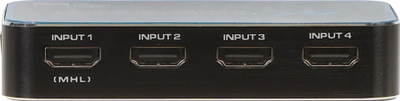 Ndërrues HDMI Techly HDMI SW 4/1 2.0, 4 porta hyrje, Full HD, i zi