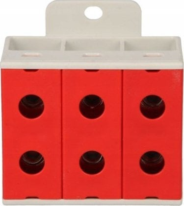 Klemë shine INCOBEX ELPLAST Rail Connector, 3 pole, 35mm², e kuqe