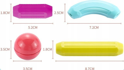 Lodër blloqe magnetike, set 25 elemente, për fëmijë 3+ vjeç, shumëngjyrëshe