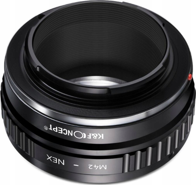 Adapter objektivi K&amp;F Concept KF06.067, M42 në Sony E NEX, metalik