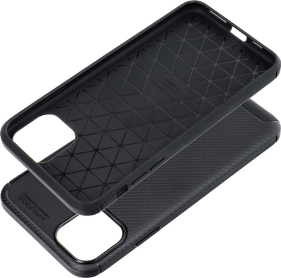 Mbrojtëse telefoni Carbon Premium për iPhone 11 Pro Max, TPU i butë, me teksturë karboni, e zezë