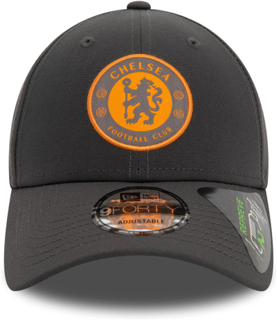 Kapelë New Era Chelsea FC 9FORTY Lion Crest, Repreve, e rregullueshme, gri