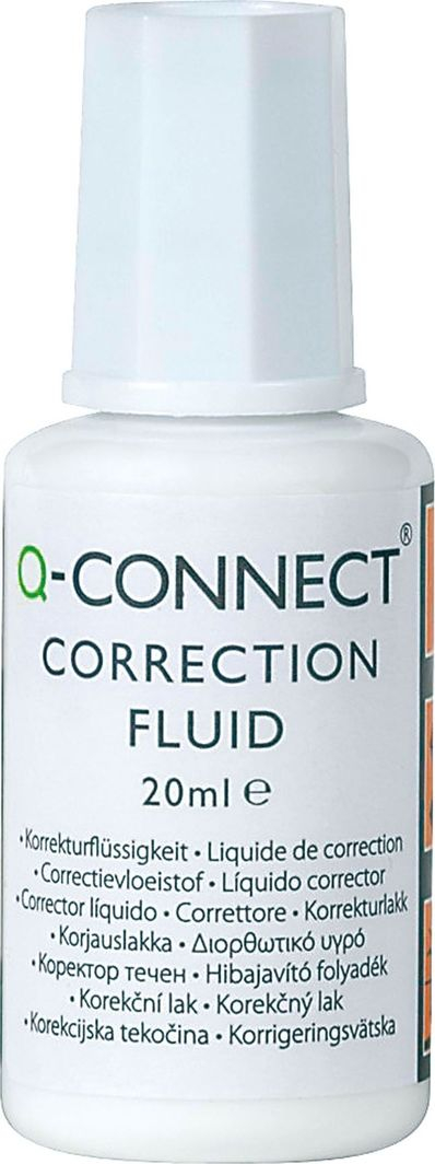 Корективна течност Q-Connect Correction Fluid, 20ml, бела