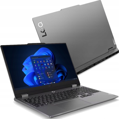 Laptop Lenovo LOQ 15ARP9, Ryzen 5, 16GB RAM, 1TB SSD, RTX 4050, 15.6" FHD 144Hz, gri Luna