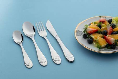 Set lugësh për kalamaj Vialli Design Paddy, 4 copë, çelik inox, ngjyrë argjendi