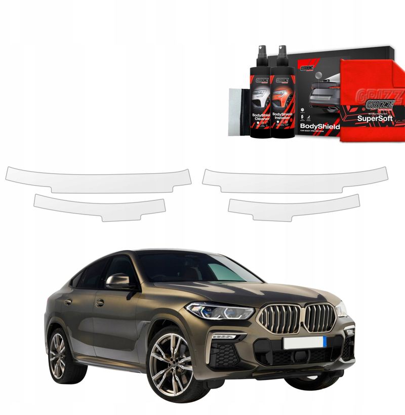 Film mbrojtës pragjesh GRIZZ BodyShield 4in1, PPF transparent, për BMW X6M 2019-2023