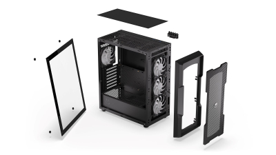 Kasa kompjuteri Endorfy Regnum 400 ARGB EY2A009, E ATX, xham i kalitur, e zezë