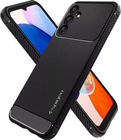 Kapak telefoni Spigen Rugged Armor për Samsung Galaxy A14 5G, TPU, mat, i zi