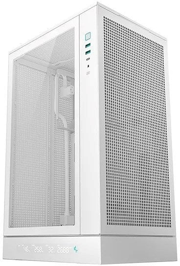Куќиште за компјутер DeepCool CH270 Digital WH, мини кула, калено стакло, бела боја