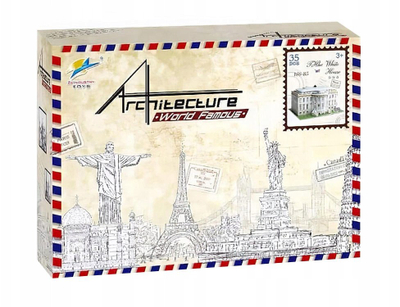 Puzzle 3D hapësinor Jokomisiada WHITE HOUSE ZA2529, 35 copa, modeli Shpia e Bardhë