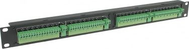 Ndarës energjie Delta LZ-32/R19, 32 dalje, 1U 19", jeshile me të zezë