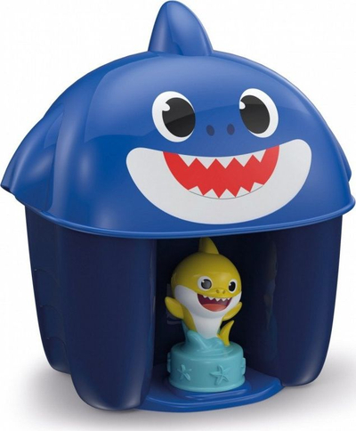 Lедени блокчиња Clementoni Clemmy Baby Shark, кофа со блокчиња, со фигура, во повеќе бои