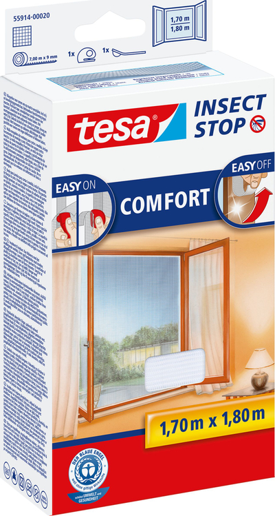 Rrjetë kundër insekteve Tesa Insect Stop Comfort, 1.7 x 1.8 m, e bardhë