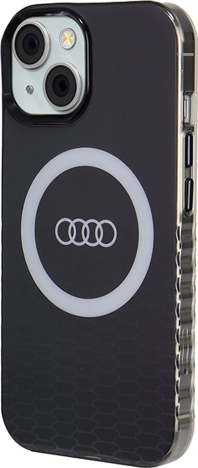 Mbulesë telefoni Audi IML Big Logo MagSafe, për iPhone 15 14 13 6.1", e zezë