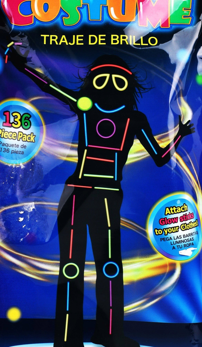 Kostum që ndriçon NORIMPEX Glowing Costume, 136 copë, me shumë ngjyra