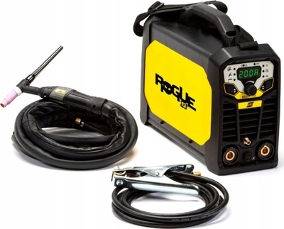Aparat saldimi inverter Esab Rogue ET 180i, MMA TIG, 200A, i verdhë me të zi