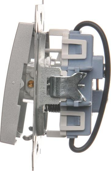 Buton rolete Kontakt-Simon Simon 54 DZP1W.01/43, monostabil, për montim të zhytur, argjend mat