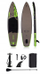 Paddleboard fryrëse 335x81x15 cm, me aksesorë, gri e zezë