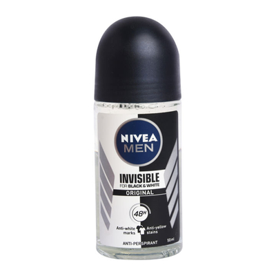 Deodorant Nivea Roll on B&W Invisible Orginal, 50 ml