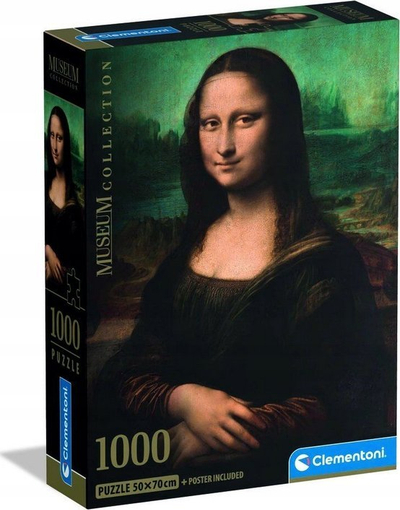 Puzzle Clementoni Museum Mona Lisa COMPACT, 1000 copa, 70 x 50 cm, shumëngjyrësh