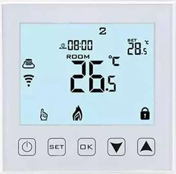Termostat inteligjent Tuya Programmable Thermostat, WiFi, për ngrohje nën dysheme, i bardhë
