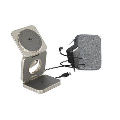 Mbajtës karikues Epico UltraBase Qi2 3në1 Fold Alu Mag+ Wireless EF55