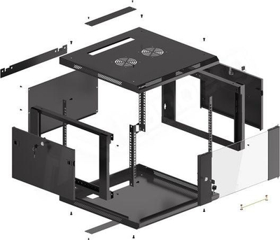 Lanberg Ѕиден Rack 19" 6U 600x600mm Црн