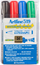Markera whiteboard Artline 519, set 4 copë, majë 5 mm, shumëngjyrëshe
