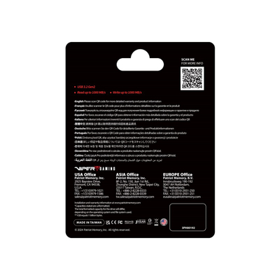 SSD Patriot PVP301TB28UDG, 1TB, NVMe M.2, i zi