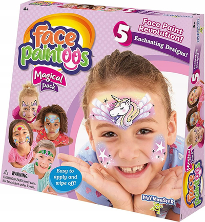 Set tatuazhesh fytyre Interplay Face Paintoos Magical Pack, 5 dizajne, për fëmijë 4+