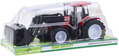 Traktor lodër bujqësor me kovë, plastik, i kuq