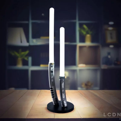 Llampë tavoline Ukonic Ahsoka Lightsaber, LED, dekorative, gri e zezë