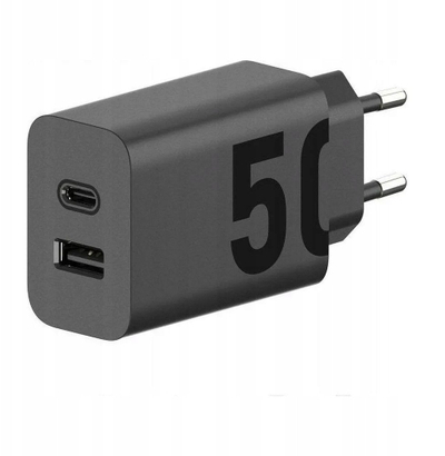 Karikues muri Motorola MC502/509, 50W, me USB-C edhe USB-A, ngjyrë e zezë