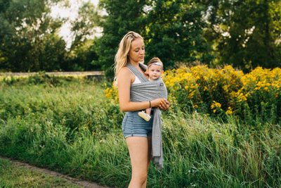 Shall mbajtës për bebe Pulp Baby Sling, pambuk organik, i zi