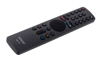Telekomandë universale Savio RC-17, për Xiaomi TV Smart TV, infra të kuqe Bluetooth, e zezë